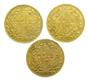 1973. Lote 3 medallas reacuñación. 20 ... 