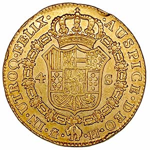 Carlos III - 4 Escudos. AV. Madrid PJ. 1775. ... 