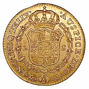 Carlos IV - 2 Escudos. AV. Madrid MF. 1798. ... 
