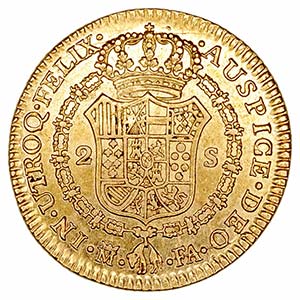 Carlos IV - 2 Escudos. AV. Madrid FA. 1804. ... 