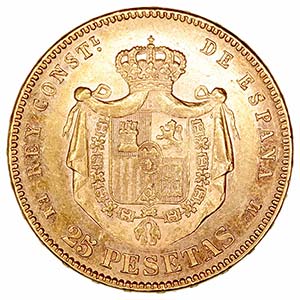Alfonso XII - 25 Pesetas. AV. 1878 *18-78 ... 