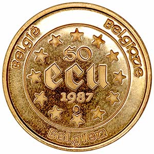 Bélgica	 - 50 Ecu. AV. 1987. Emperador ... 