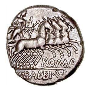 Baebia - Denario. AR. Roma. (137 a.C.). ... 