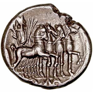 Caecilia - Denario. AR. Roma. (130 a.C.). ... 