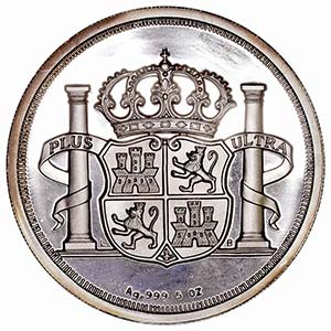 5 Onzas. AR. s/f. España 1869 (similar a ... 