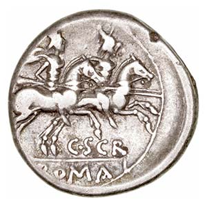 Scribonia - Denario. AR. Roma. (154 a.C.). ... 