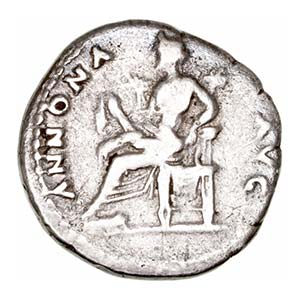 Vespasiano - Denario. AR. (69-79). R/ANNONA ... 