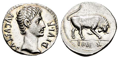Augustus. Denario. 15-13 a.C. ... 