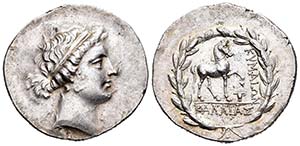 Aeolis. Kyme. Tetradracma. 155-153 a.C. ... 