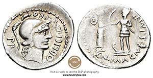 Pompeyo Magno. Denario. 46-45 a.C. Hispania. ... 