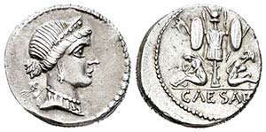 Julio César. Denario. 46-45 a.C. (Ffc-11). ... 