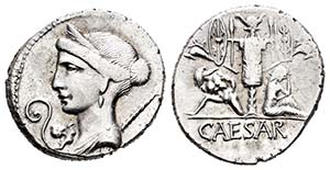 Julio César. Denario. 44 a.C. Galia. ... 