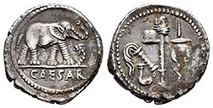 Julio César. Denario. 46-45 a.C. Galia. ... 