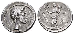 Augusto. Denario. 32-29 a.C. Incierta. ... 