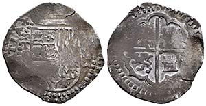 Felipe II (1556-1598). 2 reales. (15)93. ... 