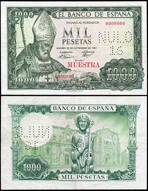 1000 pesetas. 1965. Madrid. (Ed 2017-471M). ... 
