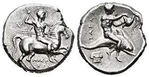 Calabria. Tarentum. Didracma. 272-235 a.C. ... 