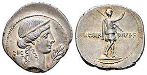 Augustus. Denario. 32-29 a.C. Roma?. ... 