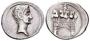 Augustus. Denario. 29-27 a.C. Uncertain ... 