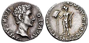 Augustus. Denario. 18-16 a.C. Colonia ... 