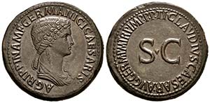 Agrippina. Sestercio. 42-43 d.C. Rome. ... 