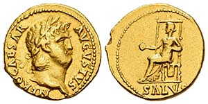 Nero. Áureo. 65-66 d.C. Rome. (Spink-1932). ... 