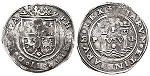 Philip II (1556-1598). 1 real. Lima. R ... 