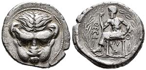 Brutium. Rhegion. Tetradracma. 445-435 a.C. ... 