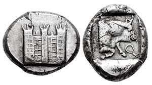 Cilicia. Tarsos. Estátera. 455-400 a.C. ... 