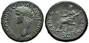 Claudio I. Dupondio. 42 d.C. Roma. ... 