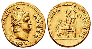 Nerón. Áureo. 65-66 d.C. Roma. (Spink-1930 ... 