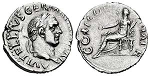 Vitelio. Denario. 69 d.C. Roma. ... 
