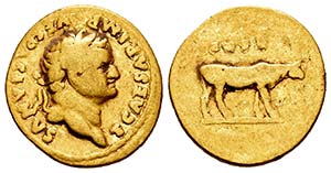 Tito. Áureo. 76 d.C. Roma. (Ric-868). ... 