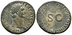 Domiciano. Dupondio. 87 d.C. Roma. ... 