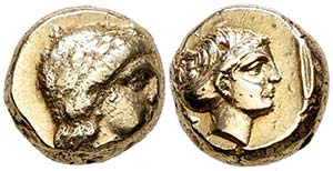 Lesbos. Mytilene. Hekte. 375-325 a.C. ... 