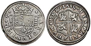 Carlos II (1665-1700). 4 reales. 1685/4. ... 