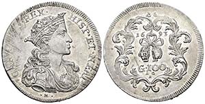 Carlos II (1665-1700). Ducado de 100 grana. ... 