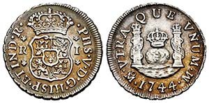 Felipe V (1700-1746). 1 real. 1744. México. ... 