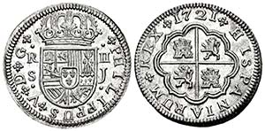 Felipe V (1700-1746). 2 reales. 1721. ... 