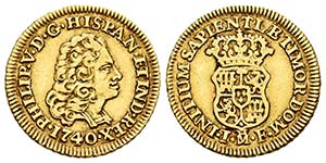 Felipe V (1700-1746). 1 escudo. 1740. ... 