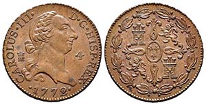 Carlos III (1759-1788). 4 maravedís. 1772. ... 