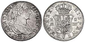 Carlos III (1759-1788). 2 reales. 1785. ... 