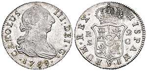 Carlos III (1759-1788). 2 reales. 1788. ... 