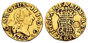 Carlos III (1759-1788). 1/2 escudo. 1760. ... 