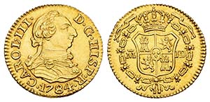 Carlos III (1759-1788). 1/2 escudo. 1784. ... 