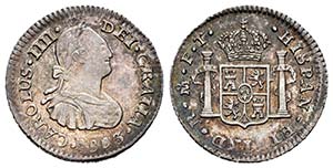 Carlos IV (1788-1808). 1/2 real. 1803. ... 