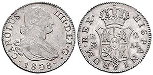 Carlos IV (1788-1808). 2 reales. 1808. ... 