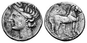 Cartagonova. 1/4 siclo. 220-215 a.C. ... 