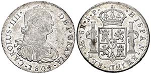 Carlos IV (1788-1808). 8 reales. 1804. Lima. ... 