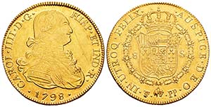 Carlos IV (1788-1808). 8 escudos. 1798. ... 